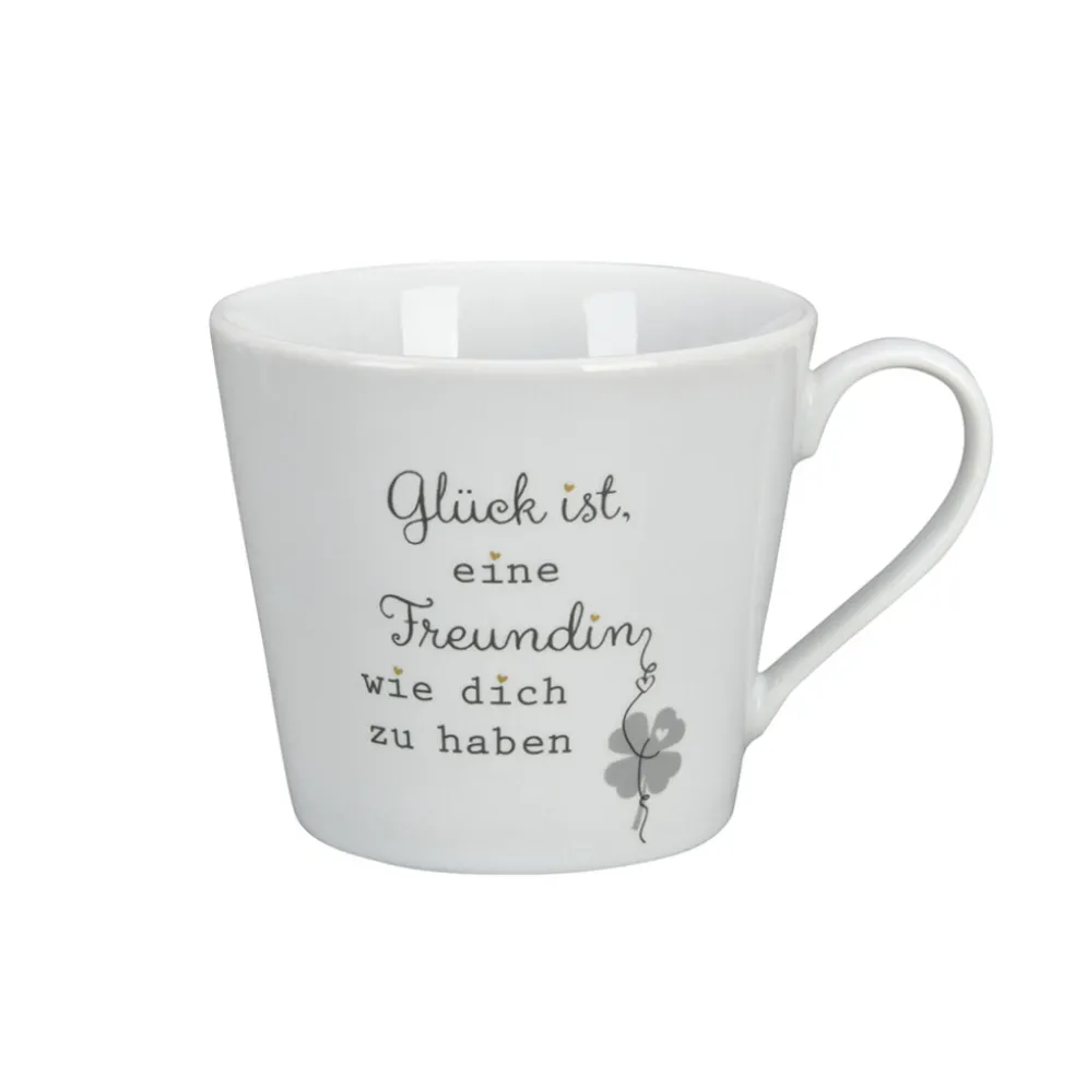 Krasilnikoff Happy Cup, Glück ist eine Freundin wir dich zu haben