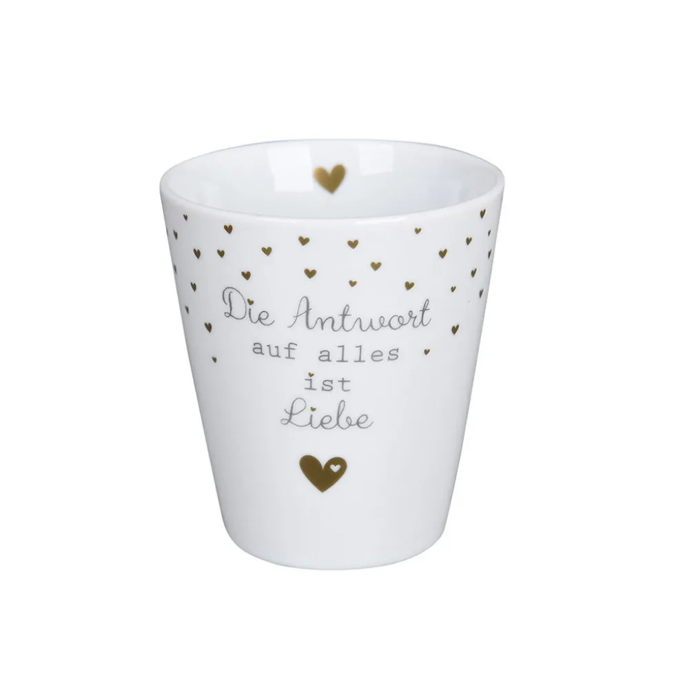 Krasilnikoff Happy Mug Becher Die Antwort auf alles ist Liebe