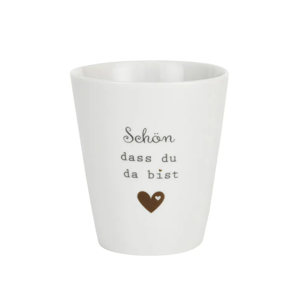Krasilnikoff Happy Mug Becher Schön, dass du da bist