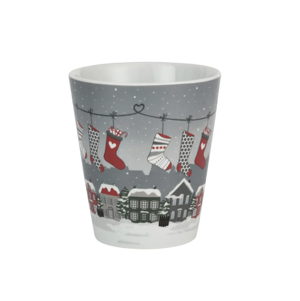 Krasilnikoff Happy Mug Weihnachtsbecher Stockings in City