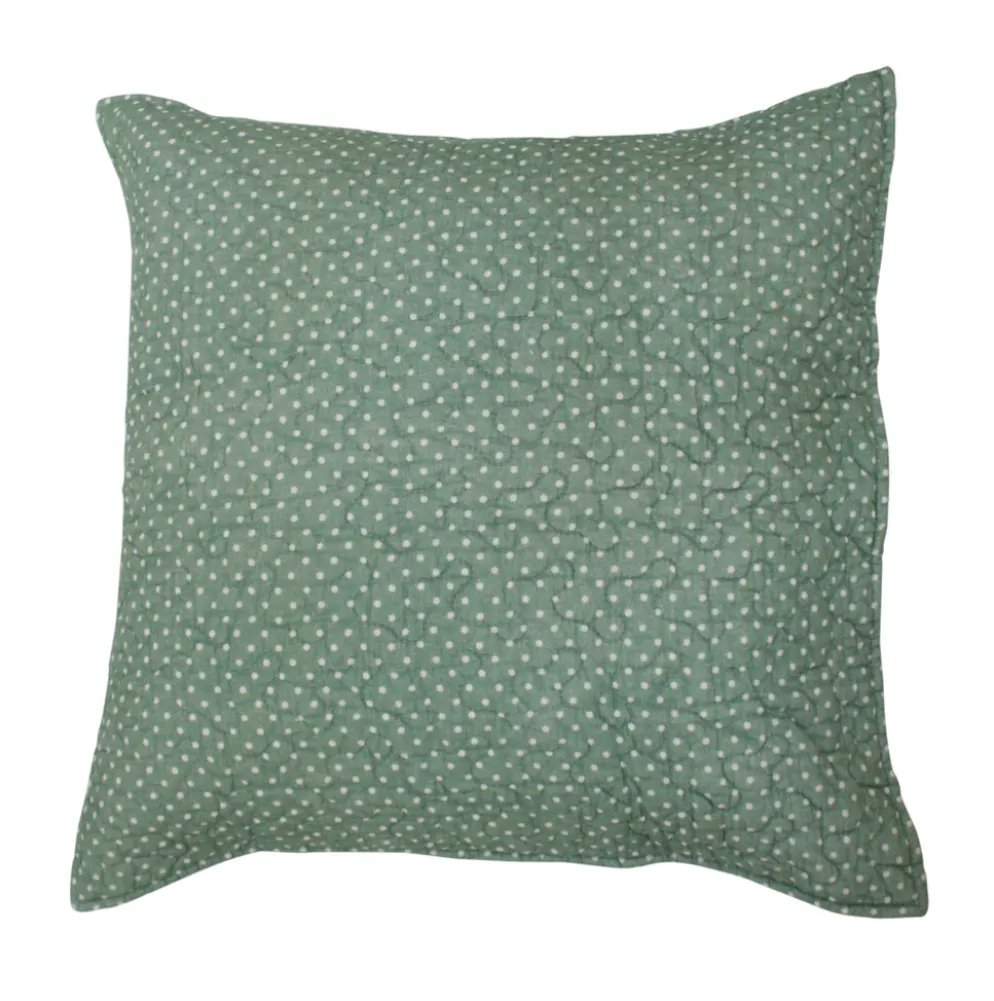 Krasilnikoff Kissenbezug Micro Dots, Dusty Green