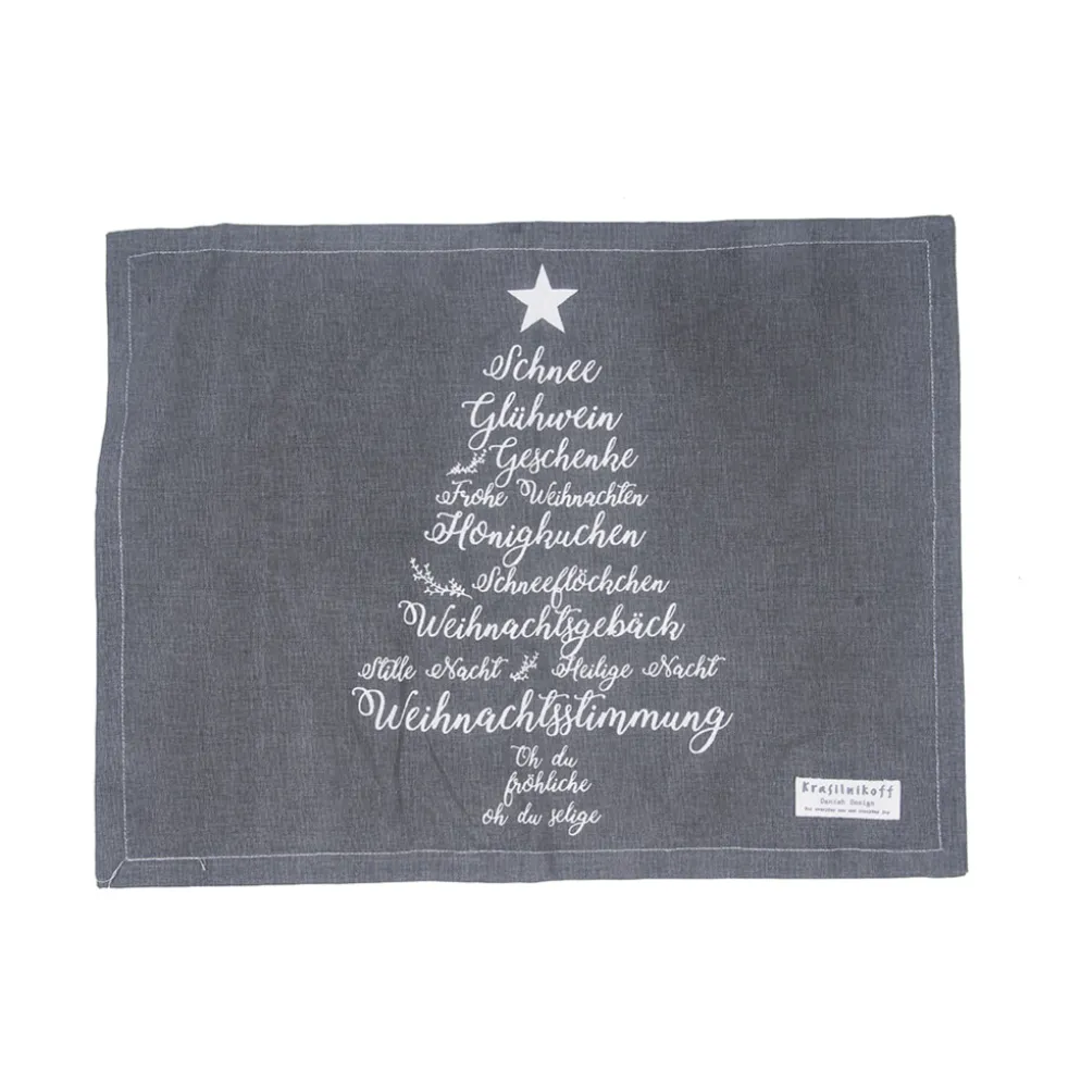 Krasilnikoff Platzmatte, Tischset Christmas Words