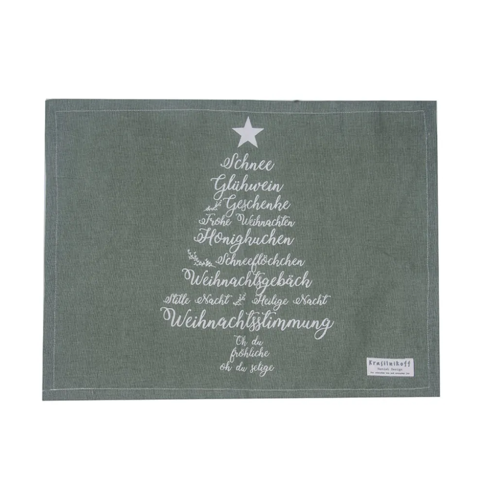 Krasilnikoff Platzmatte, Tischset Christmas Words