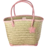 RICE Basttasche groß mit Ledergriffen