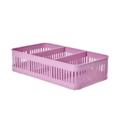 RICE Besteck Korb aus Metall, pink