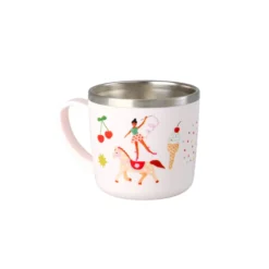 RICE Edelstahl Babybecher Kinderbecher Fun Fair mit Henkel