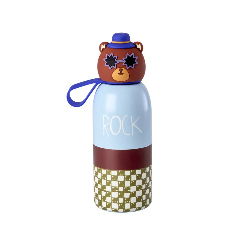 RICE Edelstahl Kinder Thermosflasche Trinkflasche mit Tiermotiv
