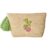 RICE Große Raffia Handtasche Radieschen