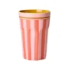RICE Hoher Melamin Becher Organic Stripes
