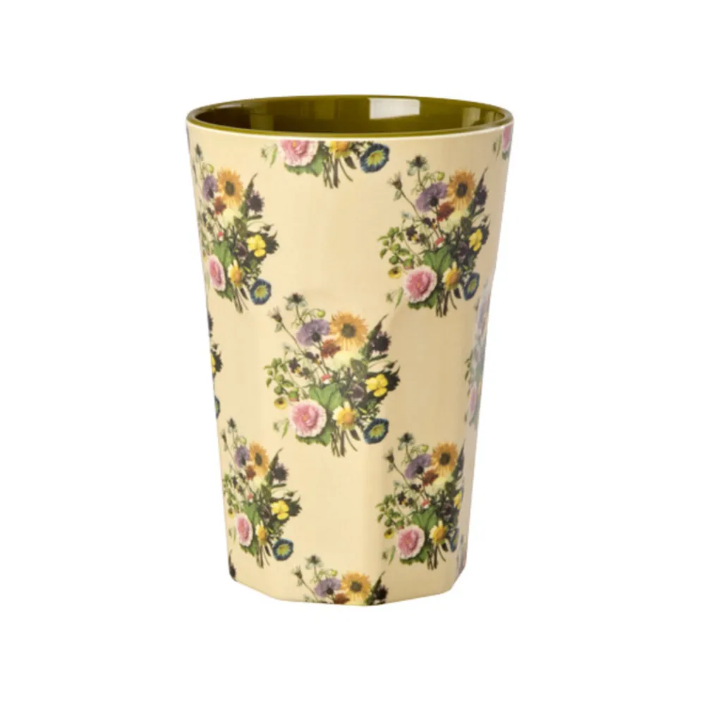 RICE Hoher Melamin Becher Retro Bouquet