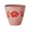 RICE Keramik Becher Handbemalt Blumenmuster