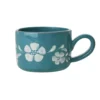 RICE Keramik Cappuccino Tasse Handgemalt