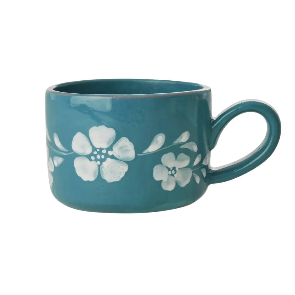 RICE Keramik Cappuccino Tasse Handgemalt