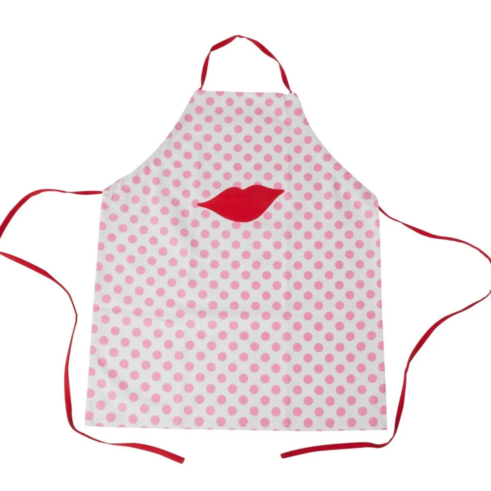 RICE Kinder Schürze Kiss Print aus Baumwolle