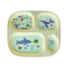 RICE Kinderteller mit 4er Einteilung Ocean Print