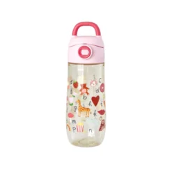 RICE Kinder Trinkflasche ABC-Print – Bunt, Robust & Skandinavisch für unterwegs
