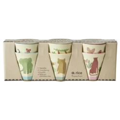 RICE Kleine Melamin Becher Sweet Jungle Print - 6er Set