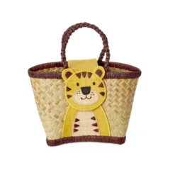 RICE Kleine Raffia Kindertasche