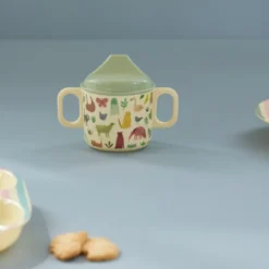RICE Melamin Babybecher in Crème Sweet Jungle Print