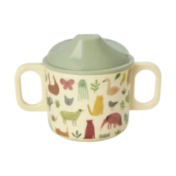RICE Melamin Babybecher in Crème Sweet Jungle Print