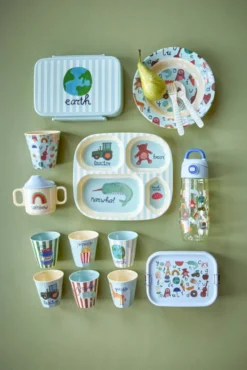 RICE Melamin Baby-Set ABC in Geschenkbox, 4-teilig