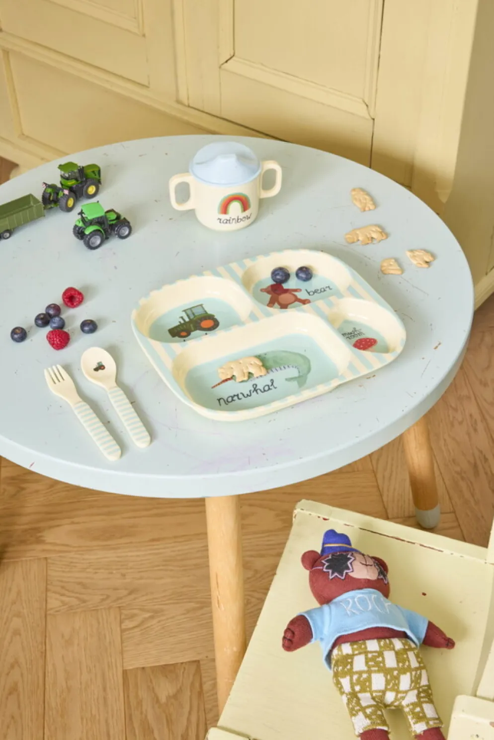RICE Melamin Baby-Set ABC in Geschenkbox, 4-teilig