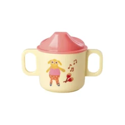 RICE Melamin Baby-Trinkbecher mit 2 Henkeln Music Band