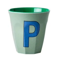 RICE Melamin Becher Buchstaben