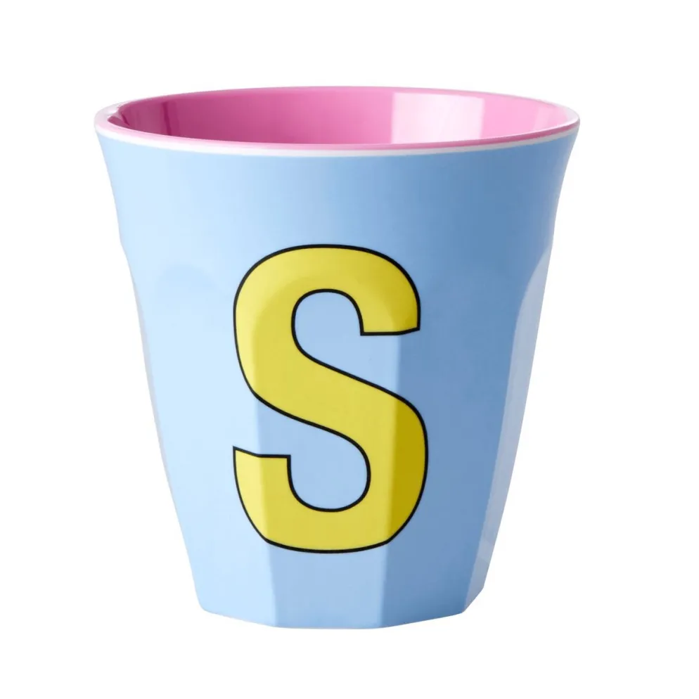 RICE Melamin Becher Buchstaben