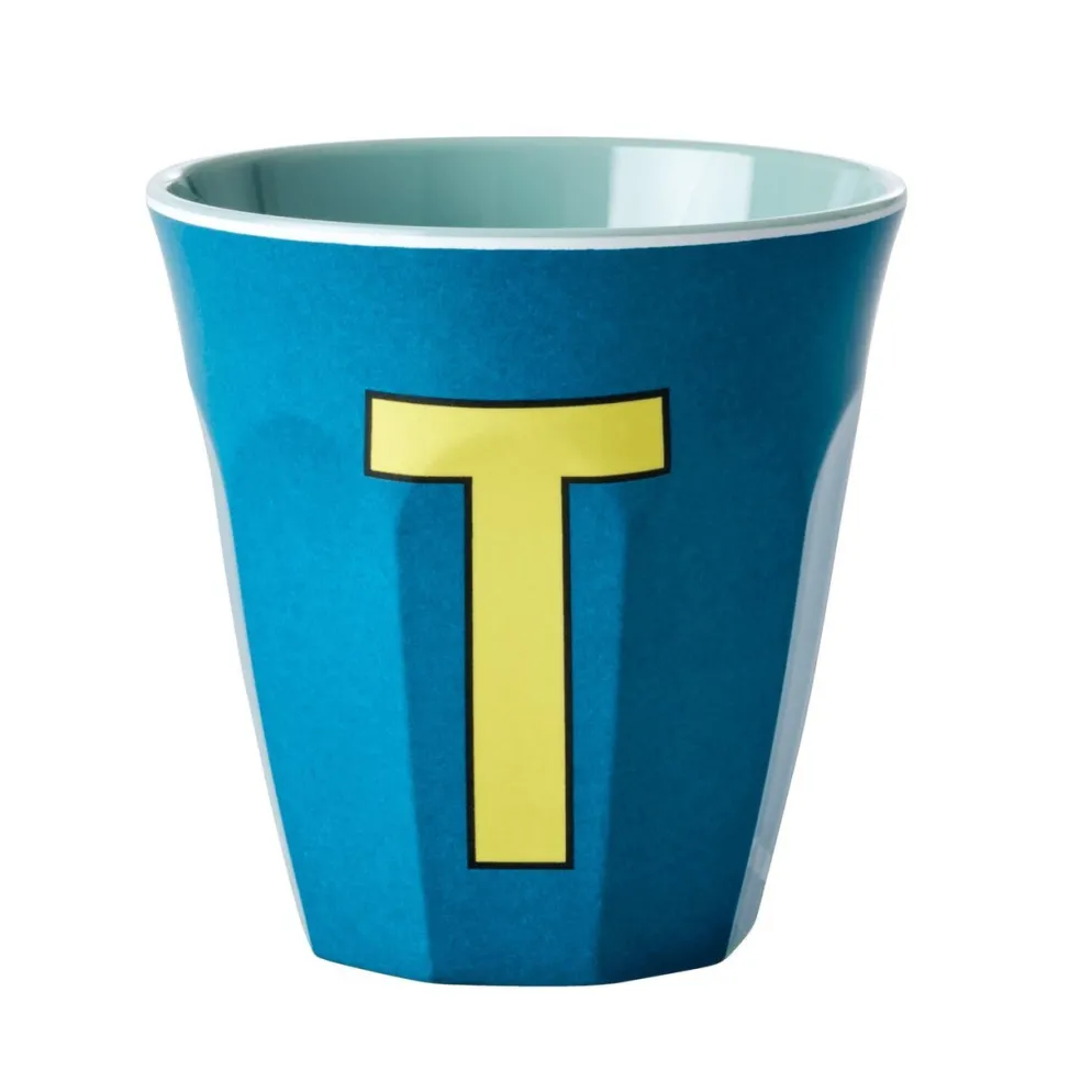 RICE Melamin Becher Buchstaben