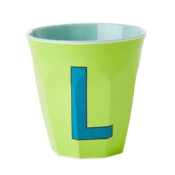 RICE Melamin Becher Buchstaben