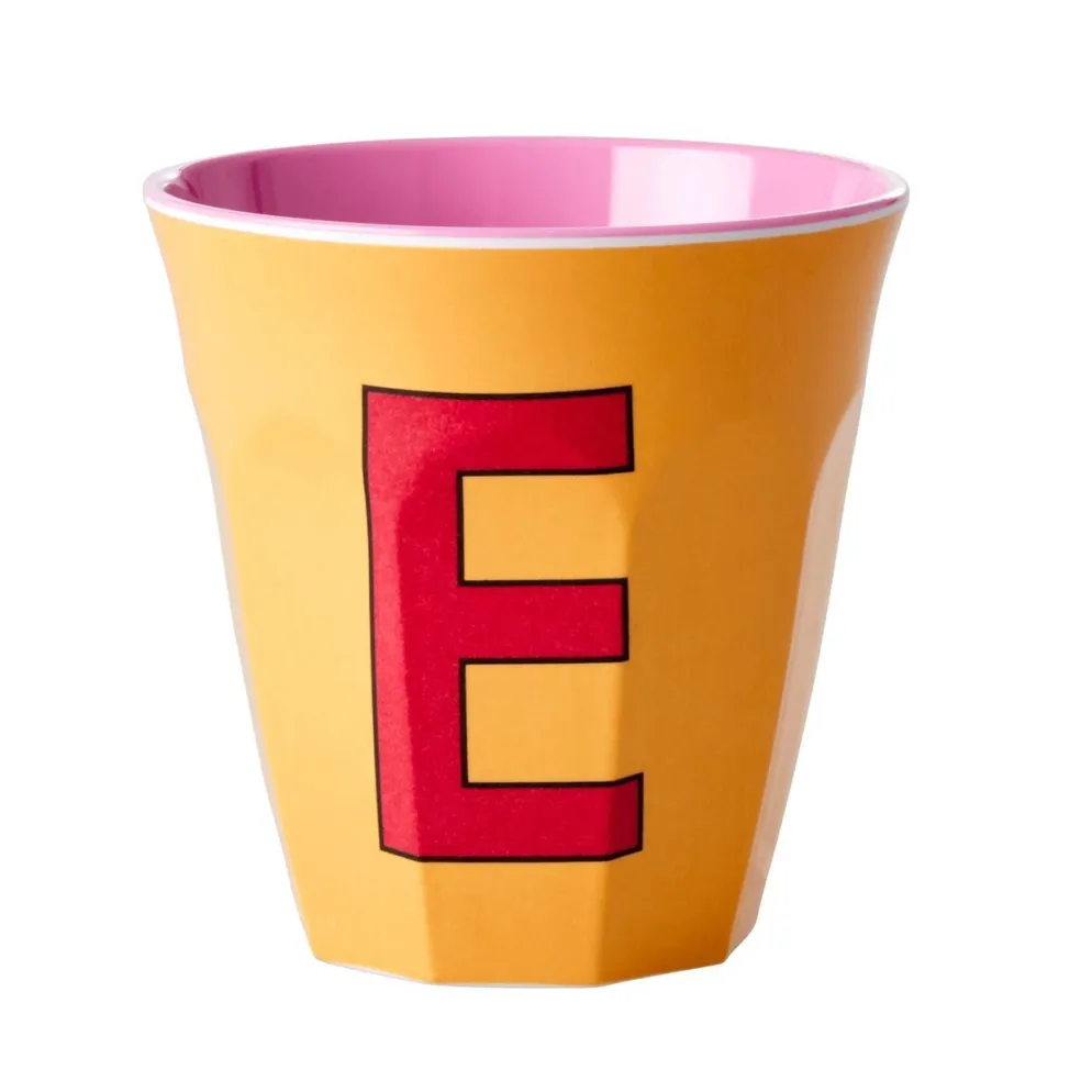 RICE Melamin Becher Buchstaben