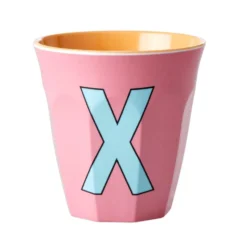 RICE Melamin Becher Buchstaben