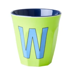RICE Melamin Becher Buchstaben