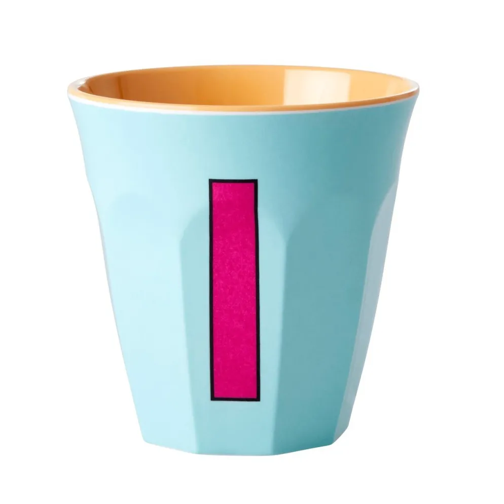 RICE Melamin Becher Buchstaben