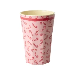 RICE Melamin-Becher Candy Cane – hoch