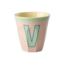 RICE Melamin Buchstabenbecher Vintage Medium