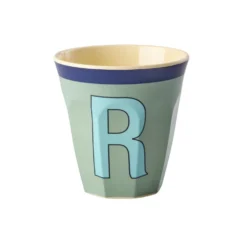 RICE Melamin Buchstabenbecher Vintage Medium