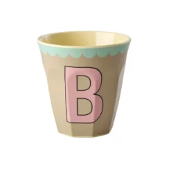 RICE Melamin Buchstabenbecher Vintage Medium