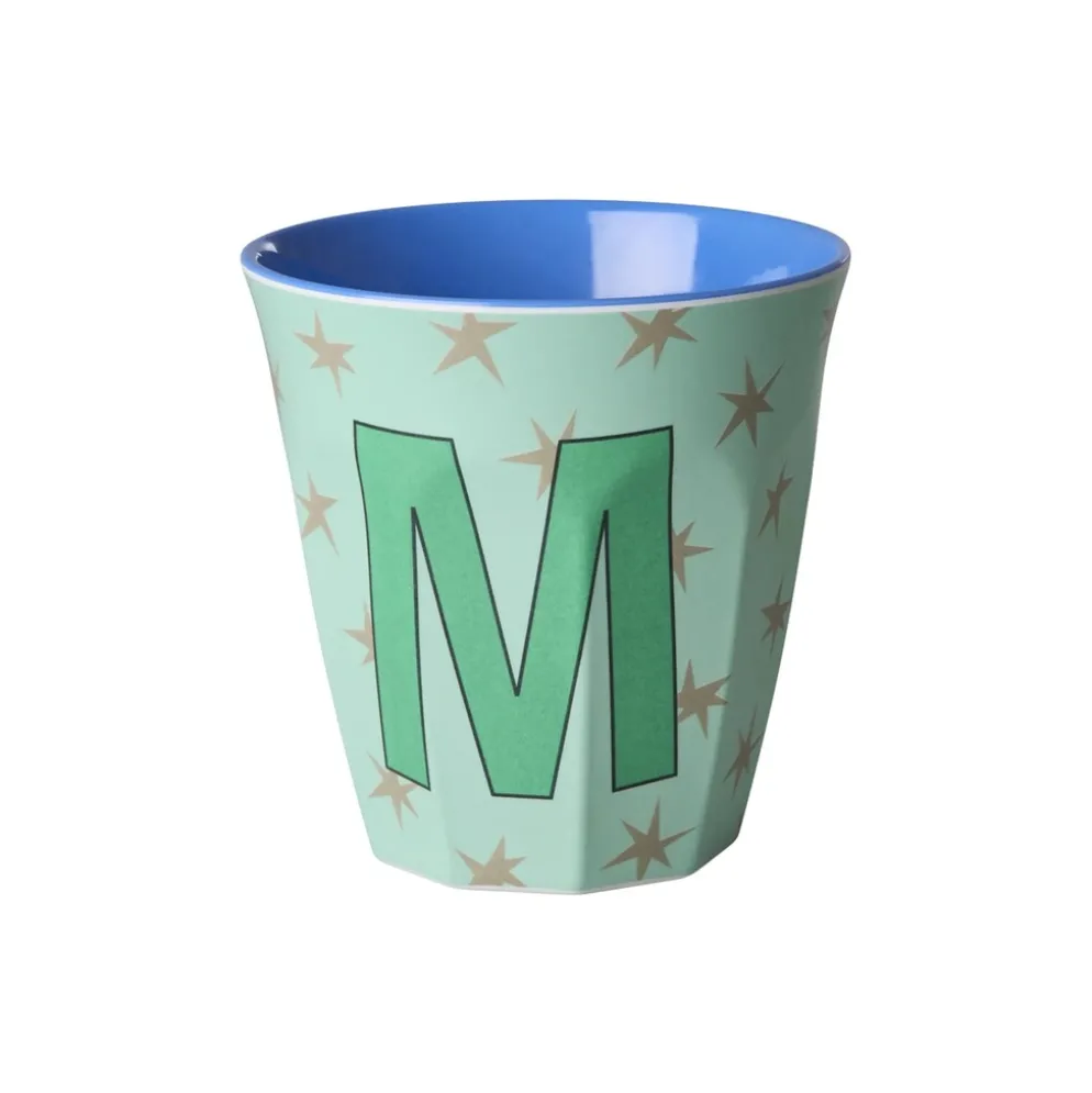 RICE Melamin Buchstabenbecher Stars