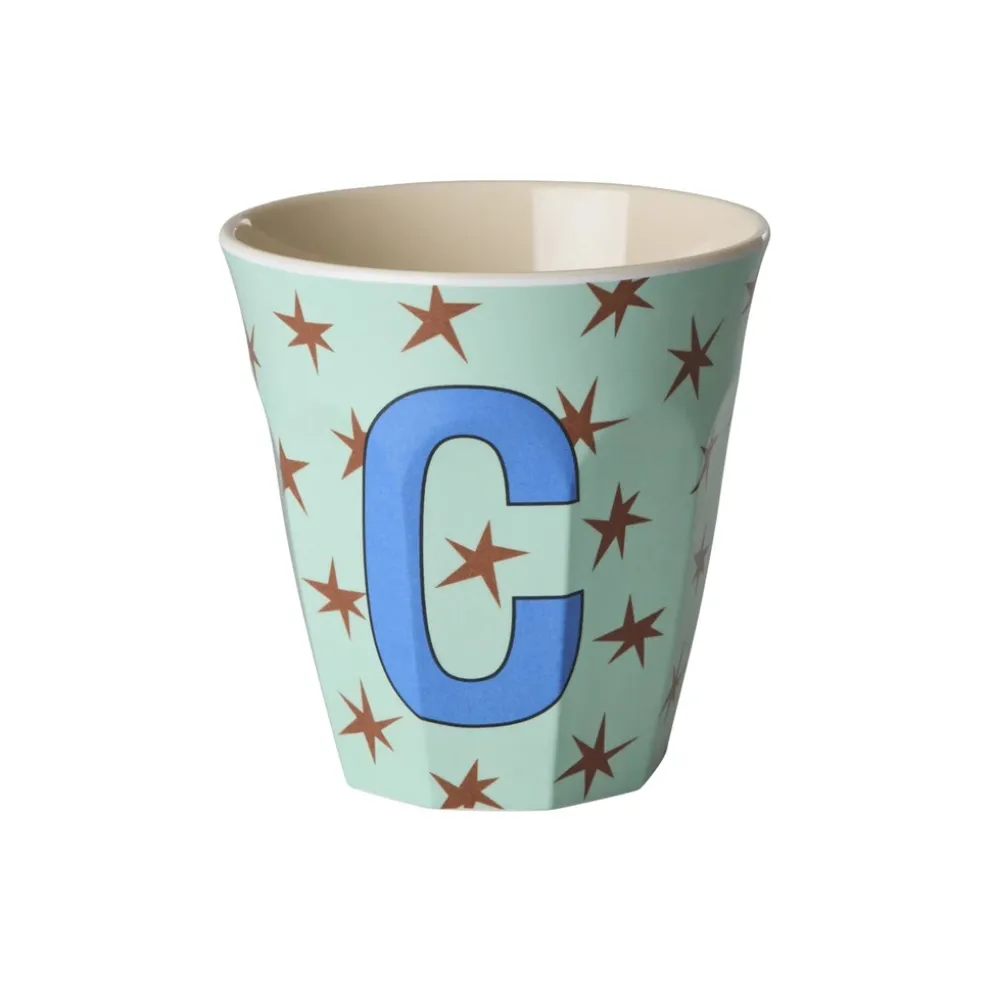 RICE Melamin Buchstabenbecher Stars