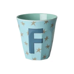 RICE Melamin Buchstabenbecher Stars