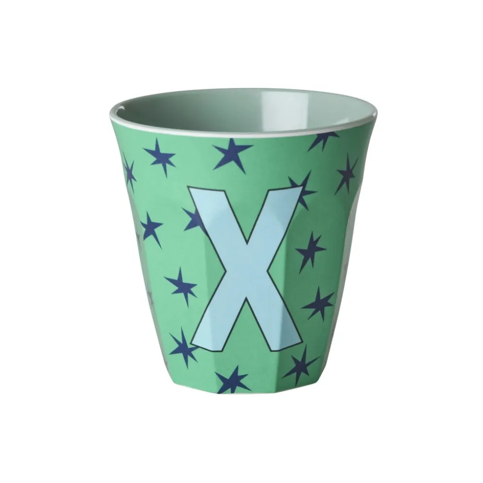 RICE Melamin Buchstabenbecher Stars