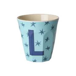 RICE Melamin Buchstabenbecher Stars