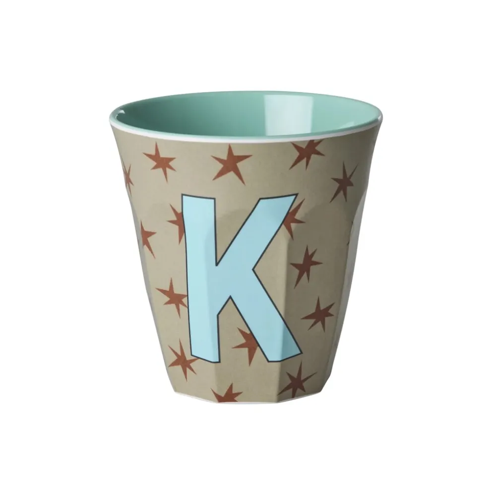 RICE Melamin Buchstabenbecher Stars