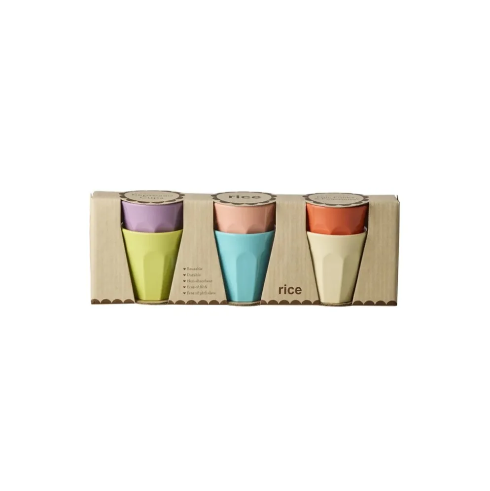 RICE Melamin Espresso Cups Glory Days 6er