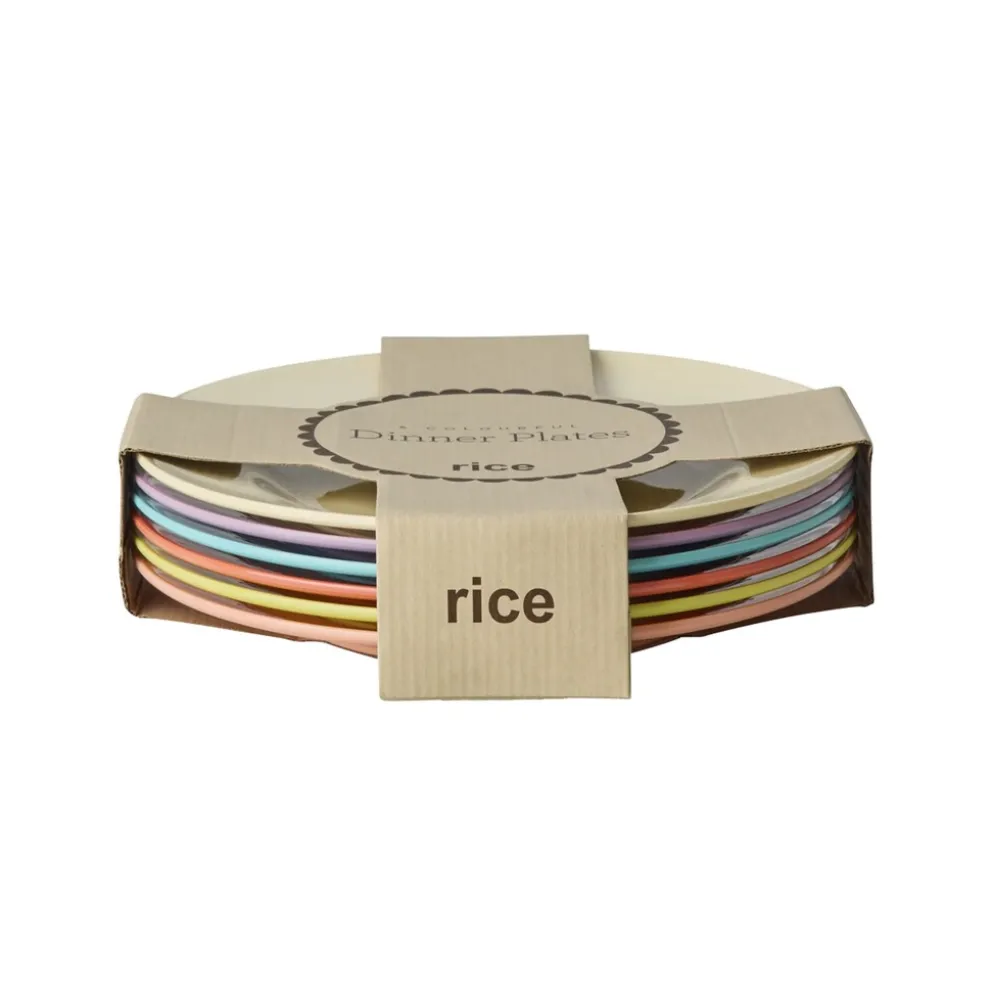 RICE Melamin Essteller rund Glory Days 6er