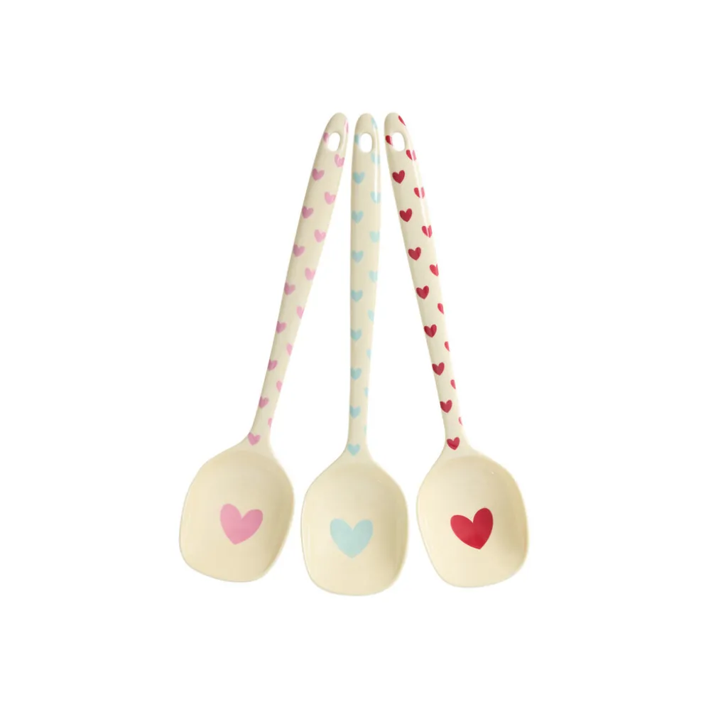 RICE Melamin Kochlöffel Favorite Hearts 3er