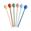 RICE Melamin Latte Löffel Set – Bunt (6er-Set)