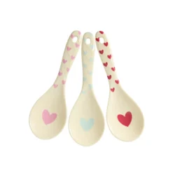 RICE Melamin Salatlöffel Favorite Hearts 3er